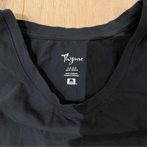 Thyme Maternity cotton bodycon dress - Picture 2 of 4
